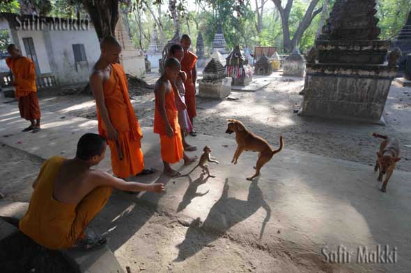 Asrama calon bikhu, kompleks Angkor Wat, Siemreap, Cambodia.